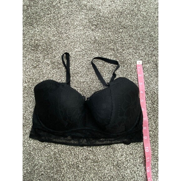 Black Lace Push-Up Bralette – Lightly Padded – Underwire - Picture 4 of 6